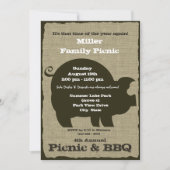 Picknick en BBQ Brown Hog Kaart (Voorkant)