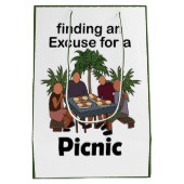 Picknick Feestelijke Picknick Uitnodiging Medium Cadeauzakje (Achterkant)