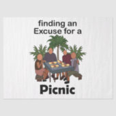 Picknick Feestelijke Picknick Uitnodiging Tissuepapier (Voorkant)