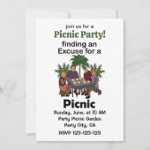 Picknick Feestelijke Uitnodiging Voor Een Picknick (Voorkant)
