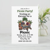 Picknick Feestelijke Uitnodiging Voor Een Picknick (Staand voorkant)