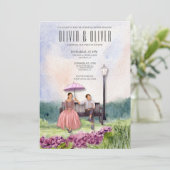 Picknick, foto repetitie diner kaart (Staand voorkant)