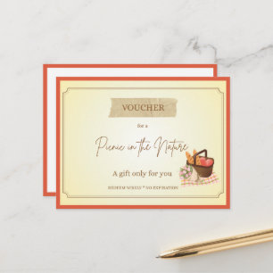 'Picknick' Grappige Cadeaubon Briefkaart