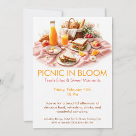 Picknick in bloei - Lente brunch tuinfeest Kaart