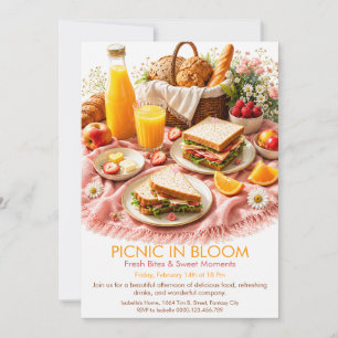 Picknick in bloei - Lente brunch tuinfeest Kaart