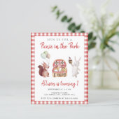 Picknick in de Birthday Party Budget Invite (Staand voorkant)