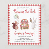 Picknick in de Birthday Party Budget Invite (Voorkant)