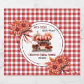 Picknick in de provincie Gingham Bruidsdouche  Sparkling Wijnetiket (Enkel label)