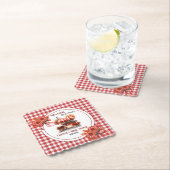 Picknick in de provincie Gingham Bruidsmeisje  Kartonnen Onderzetters (Insitu)