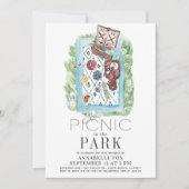 Picknick in het park waterverf verjaardag kaart (Voorkant)