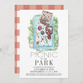 Picknick in het park waterverf verjaardag kaart (Voorkant / Achterkant)