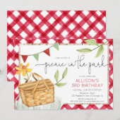 Picknick in het park zomer verjaardagsfeest kaart (Voorkant / Achterkant)