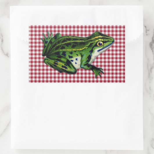 Picknick kikkerprint rechthoekige sticker (Tas)