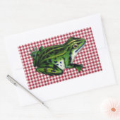 Picknick kikkerprint rechthoekige sticker (Envelop)