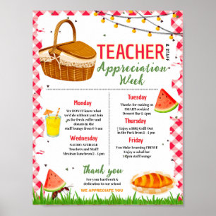 Picknick Lerarendag Week Itinerarium Poster