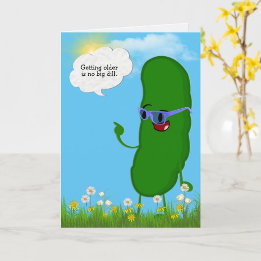 picknick met bril voor verjaardag kaart (Gele Bloem)