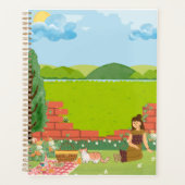 Picknick met Cat Aesthetic Modern Stijlvol Schatti Planner (Voorkant)