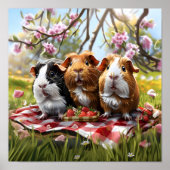 Picknick met cavia's poster (Voorkant)
