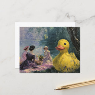 Picknick met de reusachtige eend briefkaart