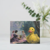 Picknick met de reusachtige eend briefkaart (Staand voorkant)