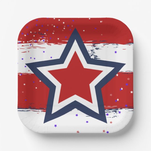 Picknick met Uncle Sam Papieren Bordje (Voorkant)