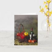 Picknick met wijn kaart (Gele Bloem)