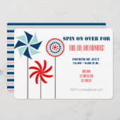 Picknick met windmolentje of zomerbarbecuefeestje kaart (Voorkant / Achterkant)