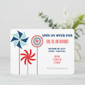 Picknick met windmolentje of zomerbarbecuefeestje kaart (Staand voorkant)