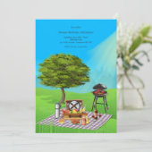 Picknick onder een boom kaart (Staand voorkant)