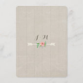 Picknick Ontvangst BOHO Baby's Breath Rozen Houten Informatiekaartje (Achterkant)