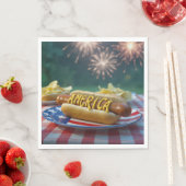 Picknick op 4 juli met vuurwerk servet (Insitu)