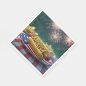 Picknick op 4 juli met vuurwerk servet (Hoek)