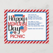 Picknick op Memorial Day FamiliebBQ Briefkaart (Voorkant)