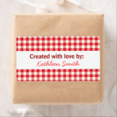 Picknick Red Gingham Recept/Goodies Label (Insitu)