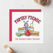 picknick reunion add text notitiekaartje (Voorkant / Achterkant in situ)