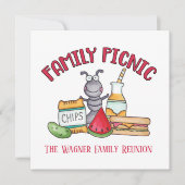 picknick reunion add text notitiekaartje (Voorkant)