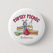picknick reunion add text ronde button 5,7 cm (Voorkant)