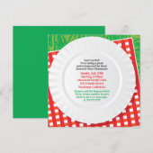 Picknick Uitje BBQ Party Flat Uitnodiging (Voorkant / Achterkant)