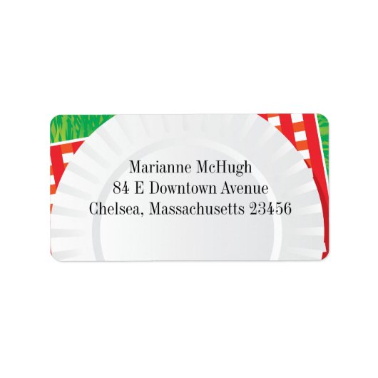 Picknick Uitje Party BBQ Verzending Adresetiketten Etiket (Voorkant)