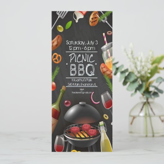 picknick uitnodiging (Staand voorkant)