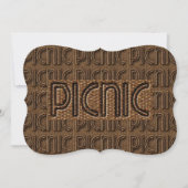 Picknick Uitnodiging Grappig Wicker Typography Par (Voorkant)