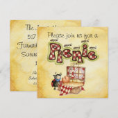 picknick-uitnodiging kaart (Voorkant / Achterkant)