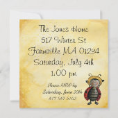 picknick-uitnodiging kaart (Achterkant)