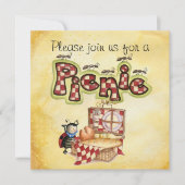 picknick-uitnodiging kaart (Voorkant)