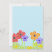 Picknick verjaardagsfeestje Kleurrijke Kinder tuin Kaart (Achterkant)