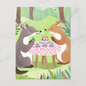 picknick voor bosdieren | grillige Schattigee Wate Briefkaart (Voorkant)