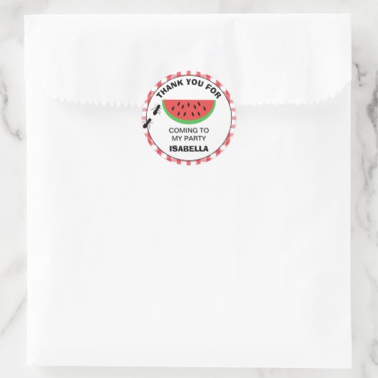 Picknick Watermelon Verjaardagsfeestje Sticker (Tas)