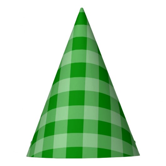 Picknick Zomer Groen Geruit Feest Feesthoedjes (Voorkant)