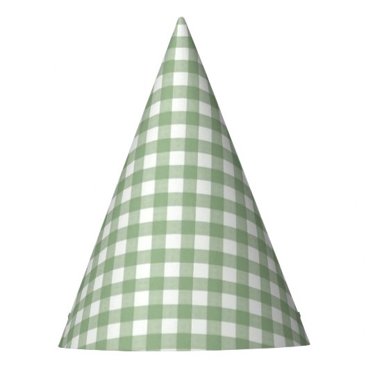 Picknick Zomer Groen Plaid Feesthoedjes (Voorkant)