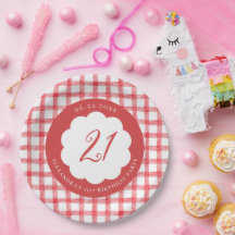 Picknick Zomer Lente Rode Gingham Schulpvormige ra